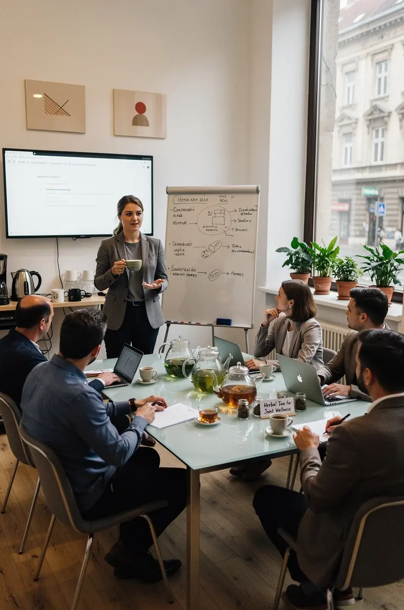 Szakértő magyarázatot ad egy teakeverék összetevőiről az ízületi támogatás érdekében.